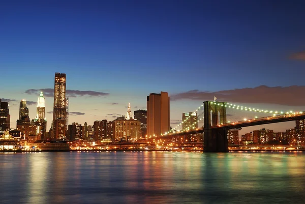 Skyline de Manhattan en la ciudad de Nueva York — Foto de Stock