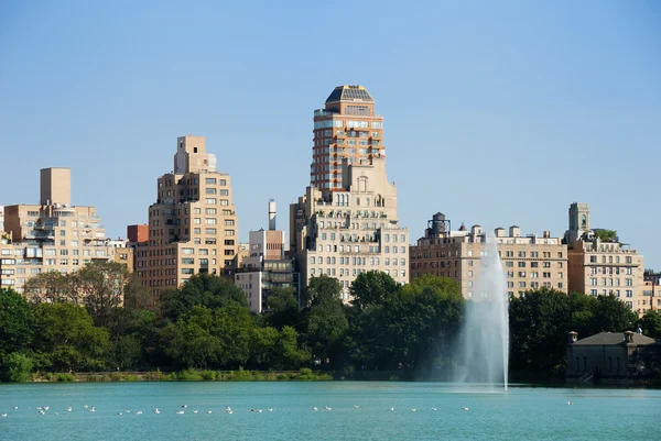 New York City Central Park fountain — Stock Photo, Image