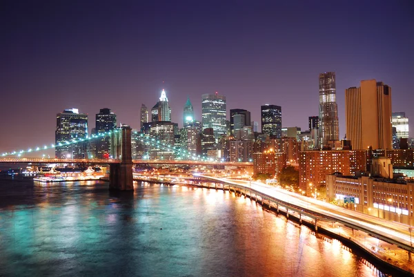 Манхэттен в Нью-Йорке — стоковое фото
