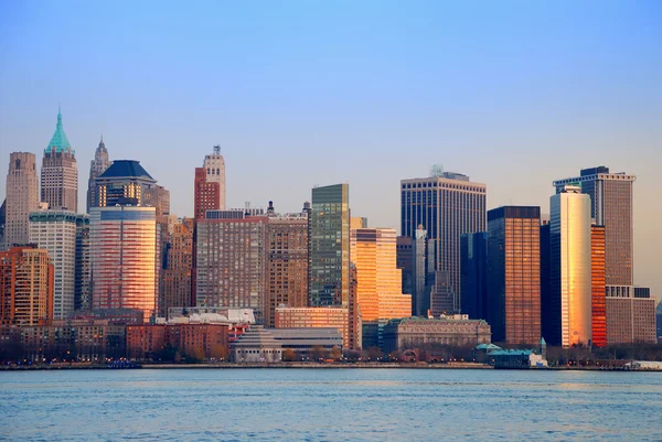 Hudson river slunce, new york city — Stock fotografie