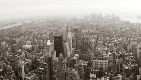 New york city manhattan skyline luchtfoto panorama — Stockfoto