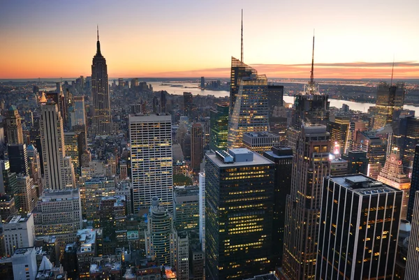 Манхэттен в Нью-Йорке Стоковое Фото
