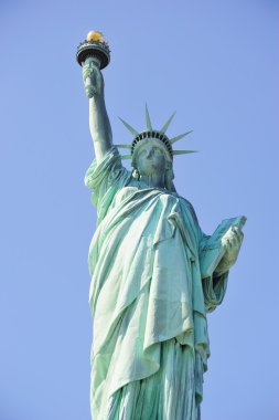 Statue of Liberty closeup in New York City Manhattan clipart