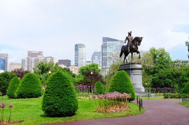 Boston Common park garden clipart