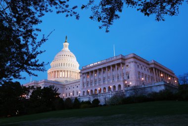 US Capitol hill building panorama, Washington DC clipart