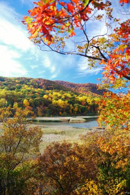 Autumn Mountain with lake clipart