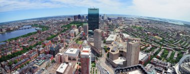 Boston skyline havadan görünümü