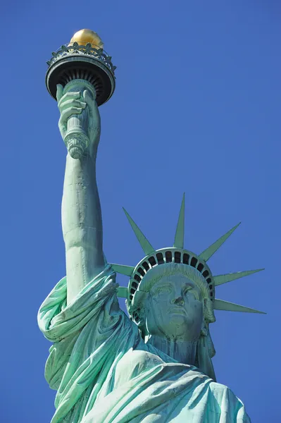 Socha svobody detailní v new Yorku manhattan — Stock fotografie