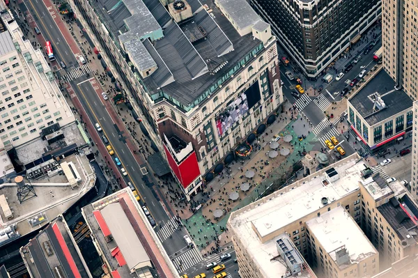 Pemandangan udara jalanan New York City Manhattan — Stok Foto