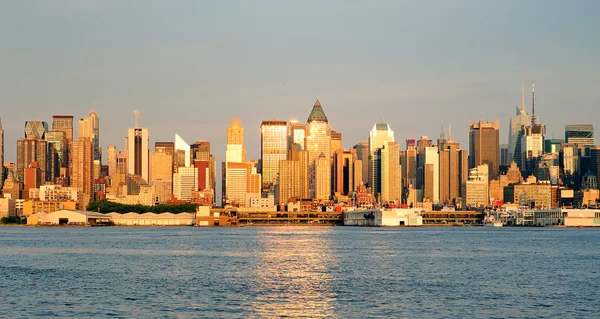 Nova Iorque Manhattan ao pôr-do-sol — Fotografia de Stock