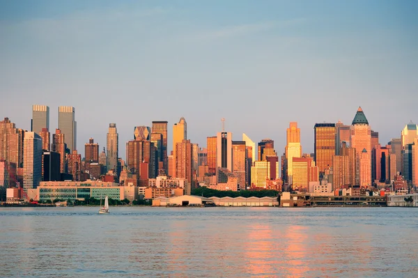 Nova Iorque Manhattan ao pôr-do-sol — Fotografia de Stock