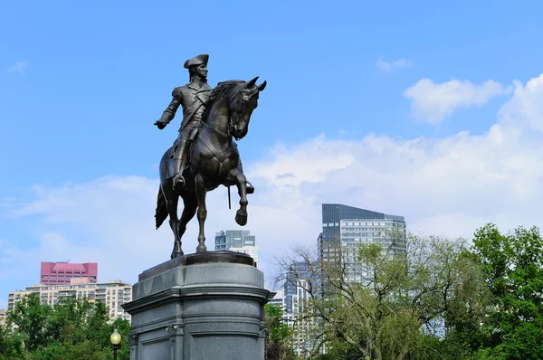 George Washington Statue in Boston Common Park — Stock Photo, Image