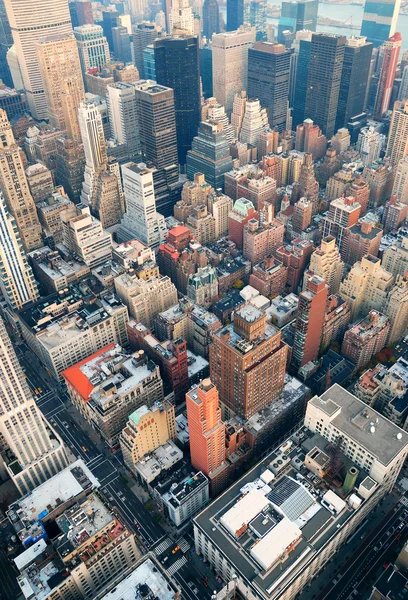 New Yorks manhattan skyline Flygfoto — Stockfoto