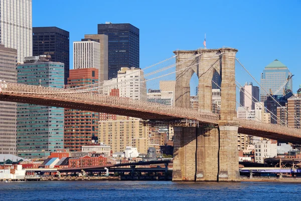 브루클린 다리 뉴욕시 맨해튼 — 스톡 사진