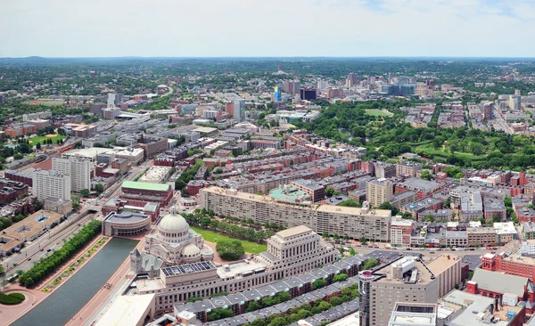 Boston city aerial panorama — Stock Photo, Image