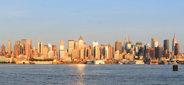 Нью-Йорка Манхеттен midtown skyline Панорама — стокове фото