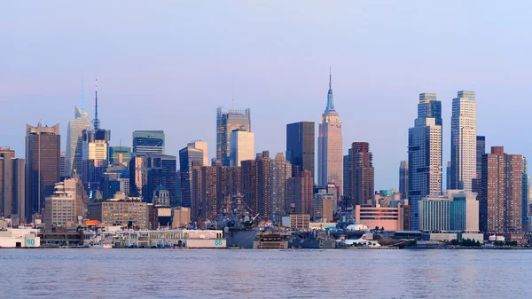 Nowym Jorku manhattan zachód panorama — Zdjęcie stockowe