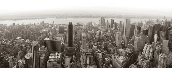 New york city manhattan skyline luchtfoto panorama — Stockfoto