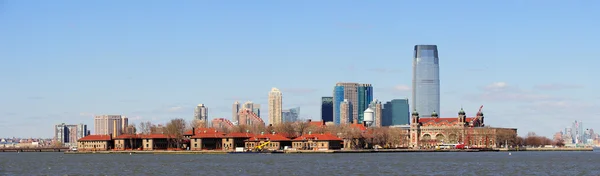 New jersey skyline från new Yorks manhattan centrala — Stockfoto