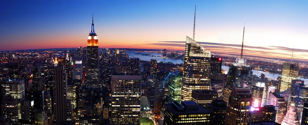 New York City Manhattan skyline aerial view — Stock Photo, Image