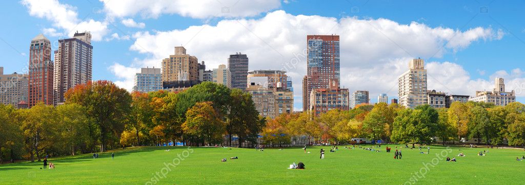 New York City Manhattan Central Park skyline panorama — Stock Photo ...