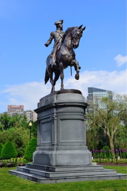 George Washington Statue in Boston Common Park clipart