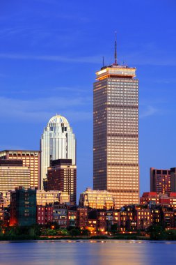 Boston city urban skyscrapers