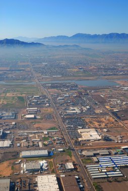 Aerial view of Phoenix city, Arizona clipart