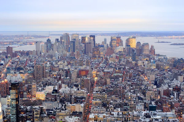 Манхэттен в Нью-Йорке — стоковое фото