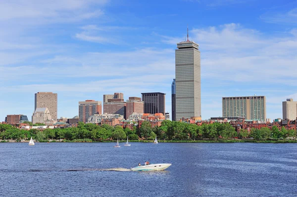 波士顿天际线河 — 图库照片