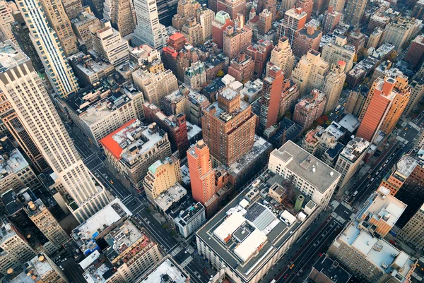 Vista aérea del horizonte de Manhattan de Nueva York — Foto de Stock