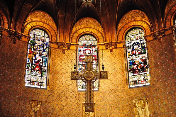 보스턴 삼위일체 교회에 십자가 — 스톡 사진