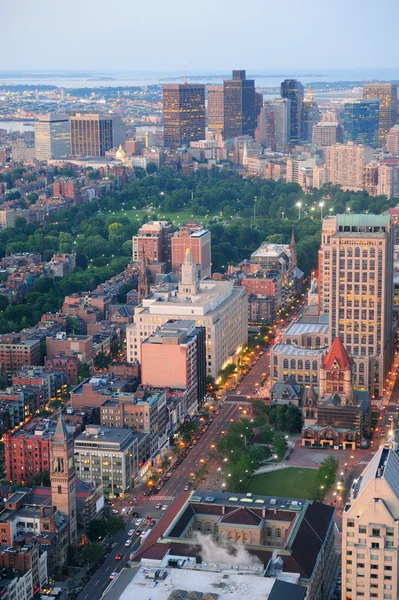 波士顿鸟瞰图 — 图库照片