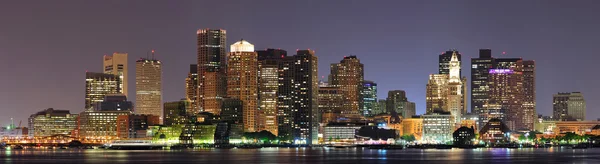 Boston nacht panorama — Stockfoto