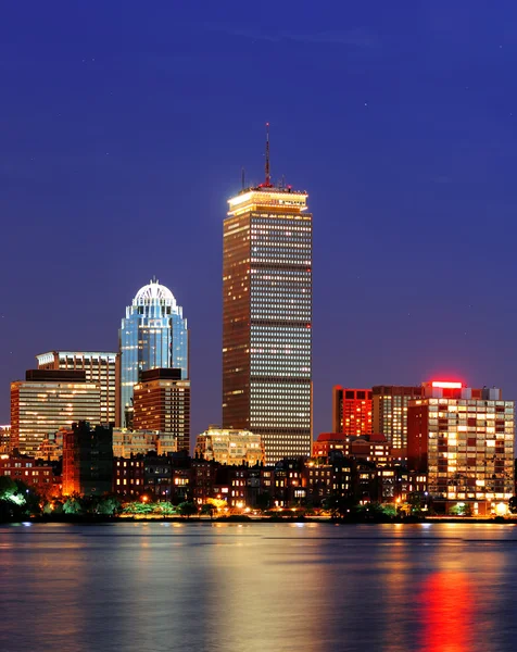 Skyline della città di Boston al tramonto — Foto Stock