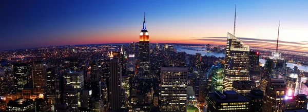 Nueva York Manhattan sunset panorama —  Fotos de Stock
