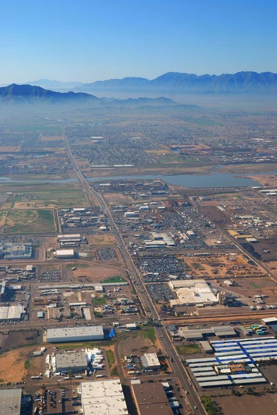Luchtfoto van de stad phoenix, arizona — Stockfoto