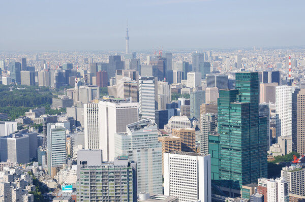 Tokyo. View from the observatory of Roppongi Hills Mori Tower. Taken in summer 2011.