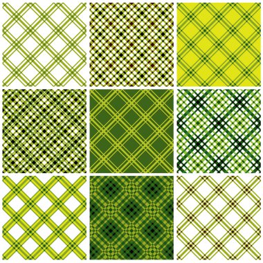 Classic textile seamless patterns set. clipart