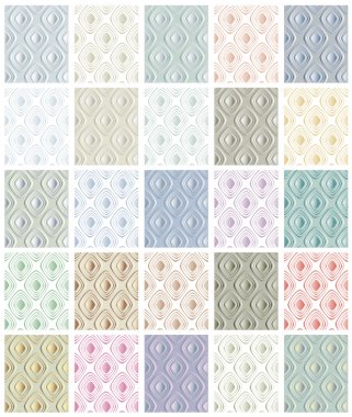 Set of rhombus seamless patterns. clipart