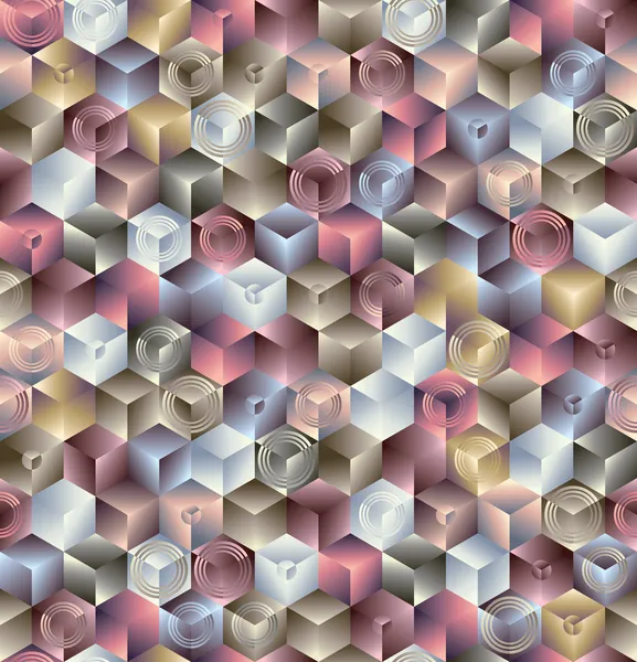 3D geometrisches nahtloses Muster. — Stockvektor