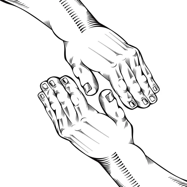 Hjälpa handen. — Stock vektor