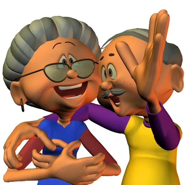 Oma und Opa können lachen — Stockfoto