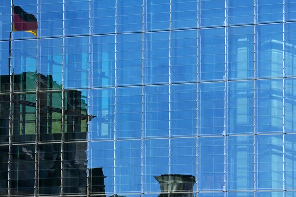 Szklaną fasadą w Bundestagu — Zdjęcie stockowe