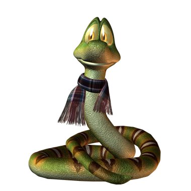 Funny snake as a Toon clipart