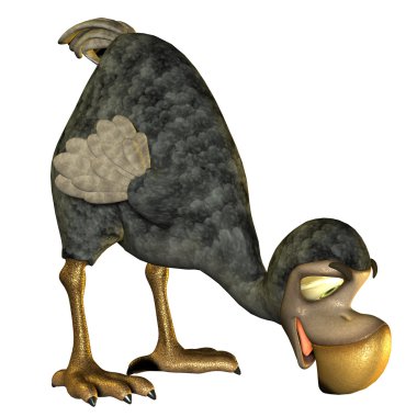 Dodo as a cartoon in food intake clipart