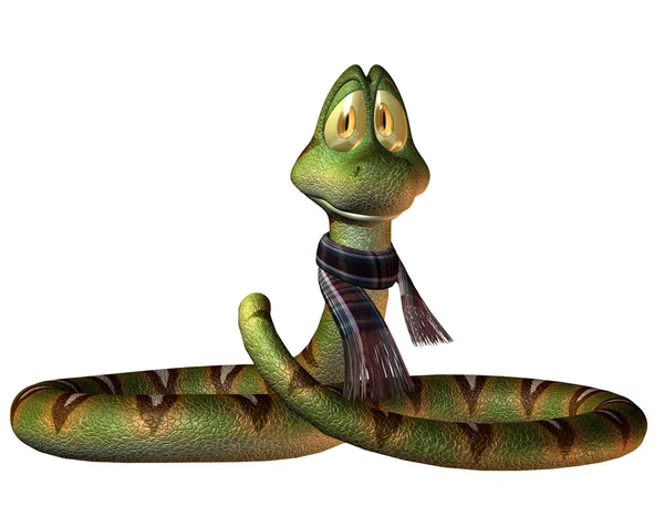 Happy snake as a Toon — Stock Photo, Image