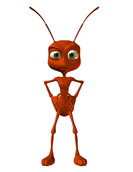 Pequeña hormiga roja — Foto de Stock