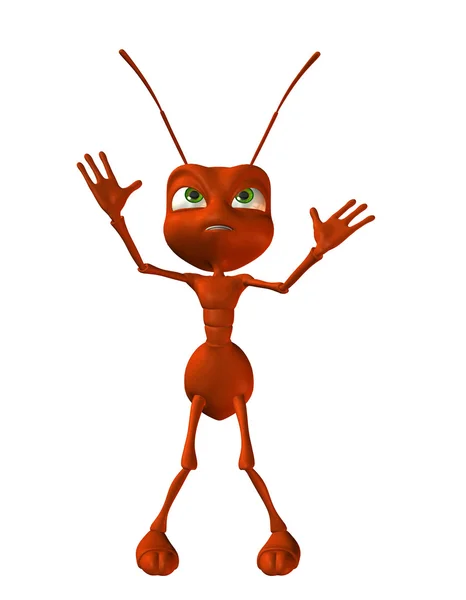Pequena formiga marrom-avermelhada — Fotografia de Stock