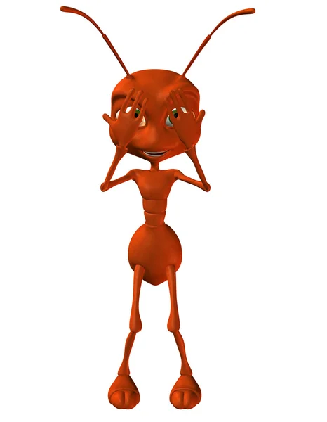 Pequena formiga tímida — Fotografia de Stock